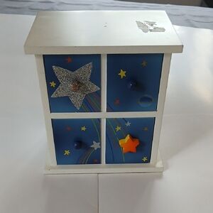 Starry Night  Woman And Kids  Storage Cabinet For Jewelry,  See Photo Measures